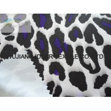 White Leopard Pattern Interlock Printed Fabric
